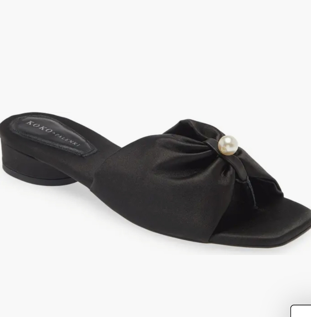 New Black Tara Slide Sandal By Koko & Palenki for Women's 7.5 & 8 - Picture 4 of 10